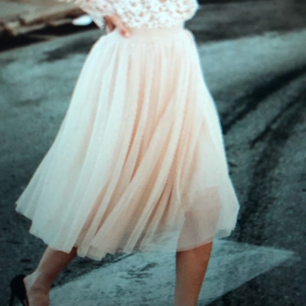 Taupe tulle skirt